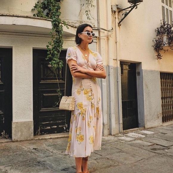 Zara Dresses & Skirts - NWT | ZARA Flowy Boho Floral Midi Dress